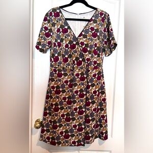 Boho Chic Relished Multicolor Floral Midi Wrap Dress Romantic Eclectic